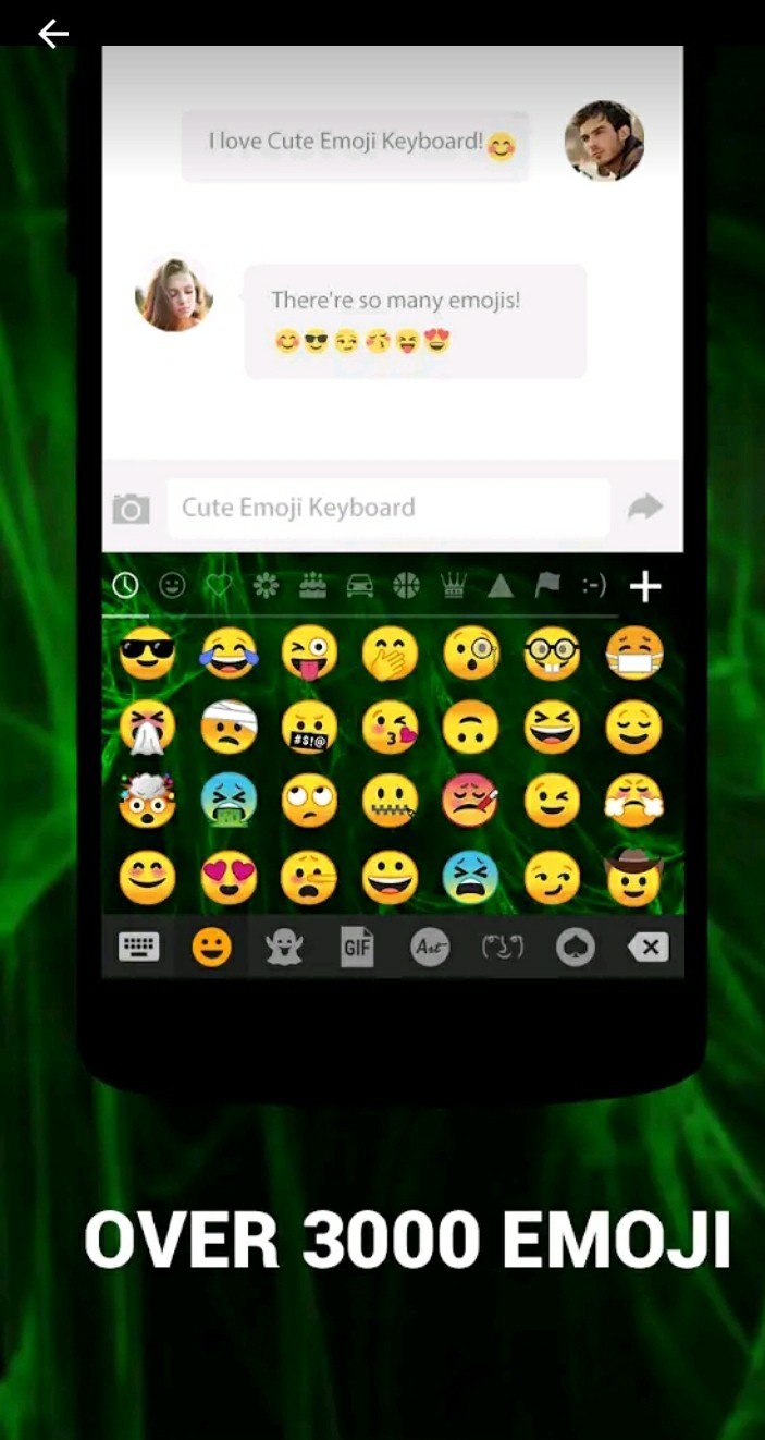 Emoji keyboard cute emoticons, theme gif