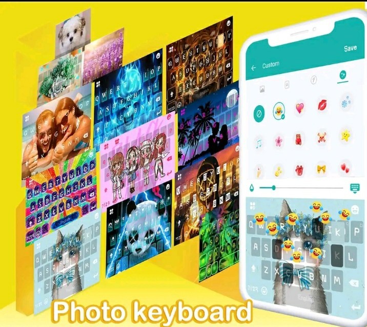 Make a photo keyboard with Kicka Emoji Emoticon GIF
