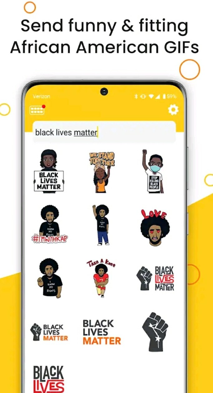 Share African American Emojis and GIFs with AfroMoji android app